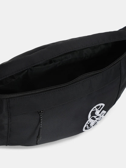 BLACK LOGO PRINT CHESTPACK