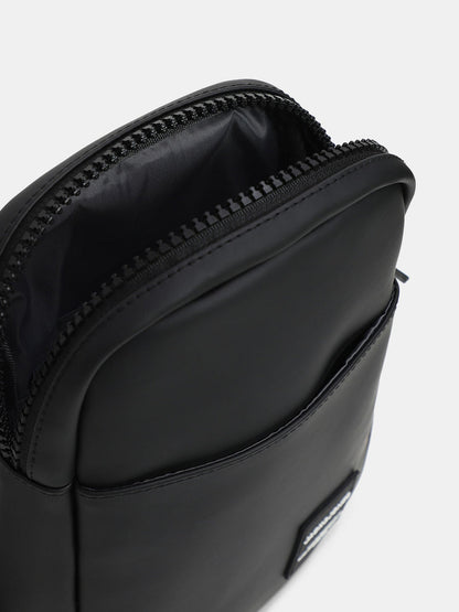 BLACK PU CHESTPACK