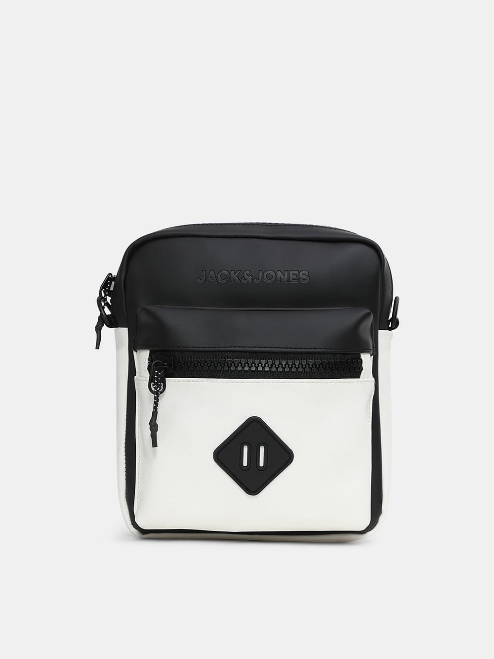 BLACK COLOURBLOCKED SLING BAG