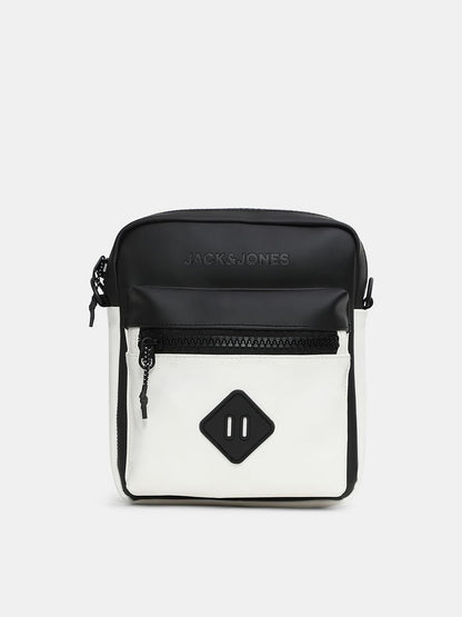 BLACK COLOURBLOCKED SLING BAG
