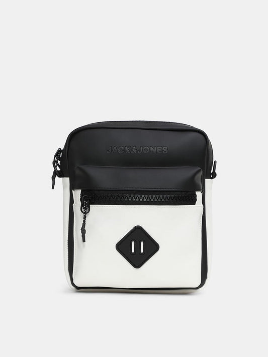 BLACK COLOURBLOCKED SLING BAG