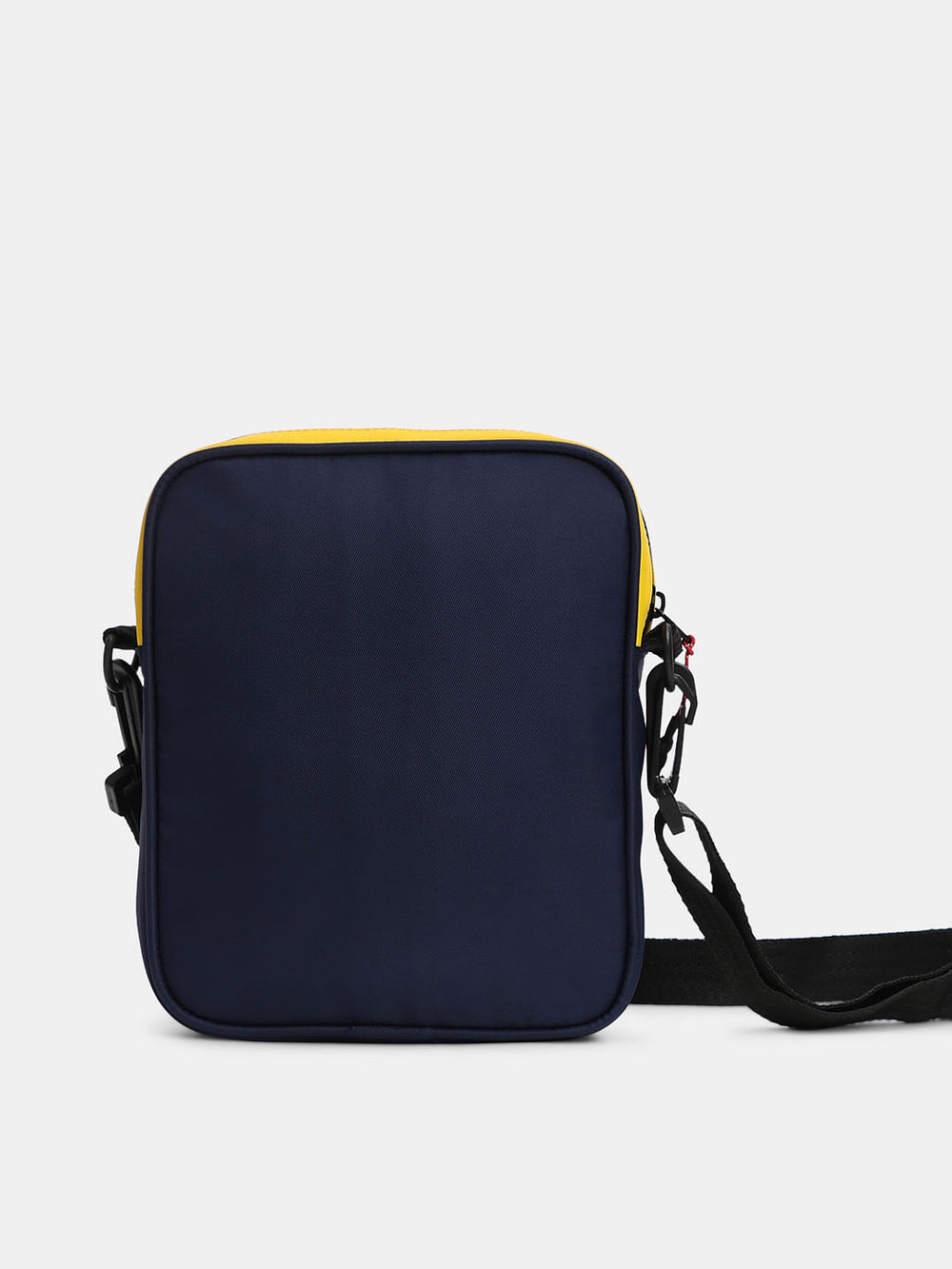BOLD RED COLOURBLOCKED SLING BAG