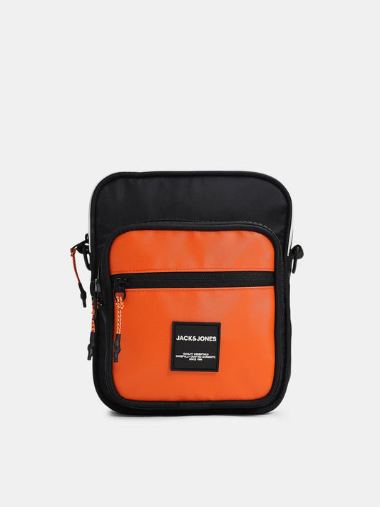 BLACK COLOURBLOCKED SLING BAG