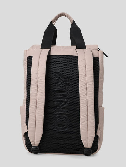 Beige Puffer Backpack
