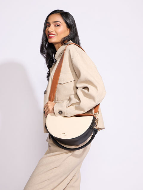 IYKYK by Nykaa - Beige and Tan Sling Bag
