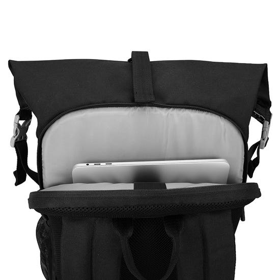 THIK & THIN STRIPES ROLL TOP BACKPACK - GREY