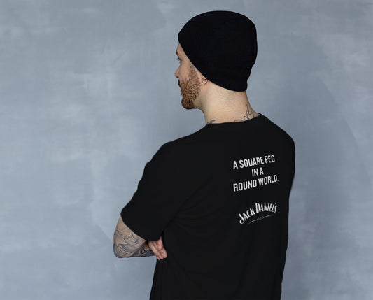 Solid Men Round Neck Black T-Shirt