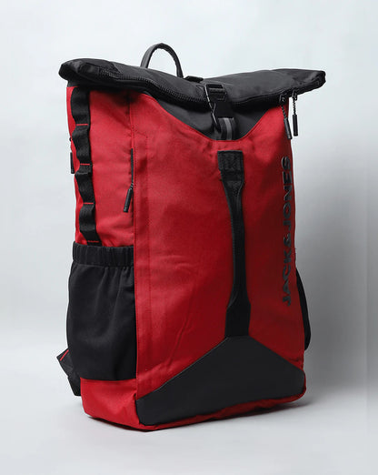 Jack & Jones Red Roll top Backpack