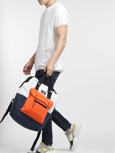 Jack & Jones Blue Colorblocked Backpack