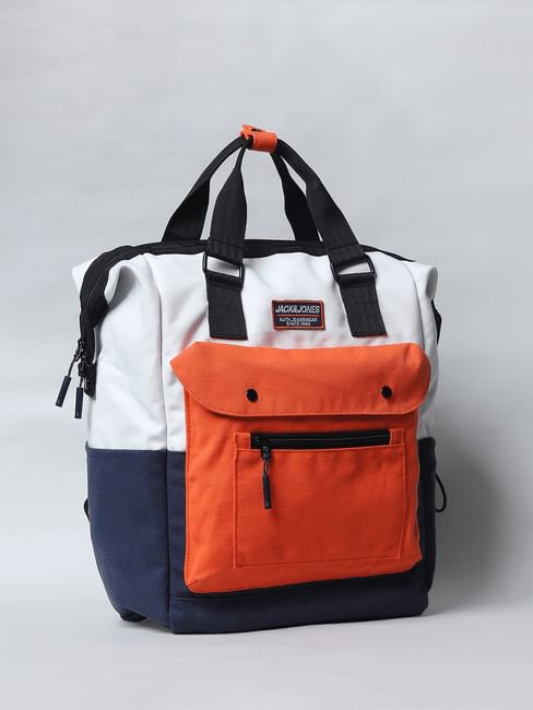 Jack & Jones Blue Colorblocked Backpack