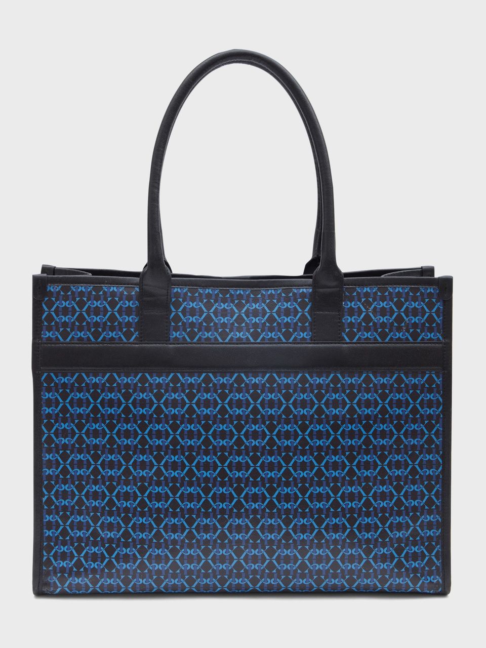 Avery Classic Blue Monogram Print Tote Bag