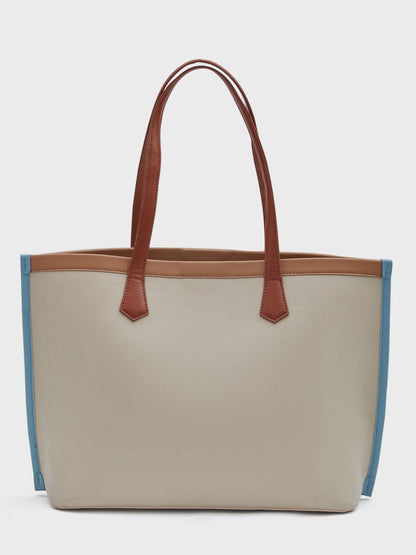 Clara Essential Classic Beige Designer Tote Bag