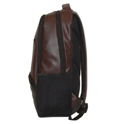 Black & Brown PU Backpack
