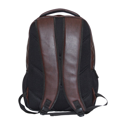 Black & Brown PU Backpack