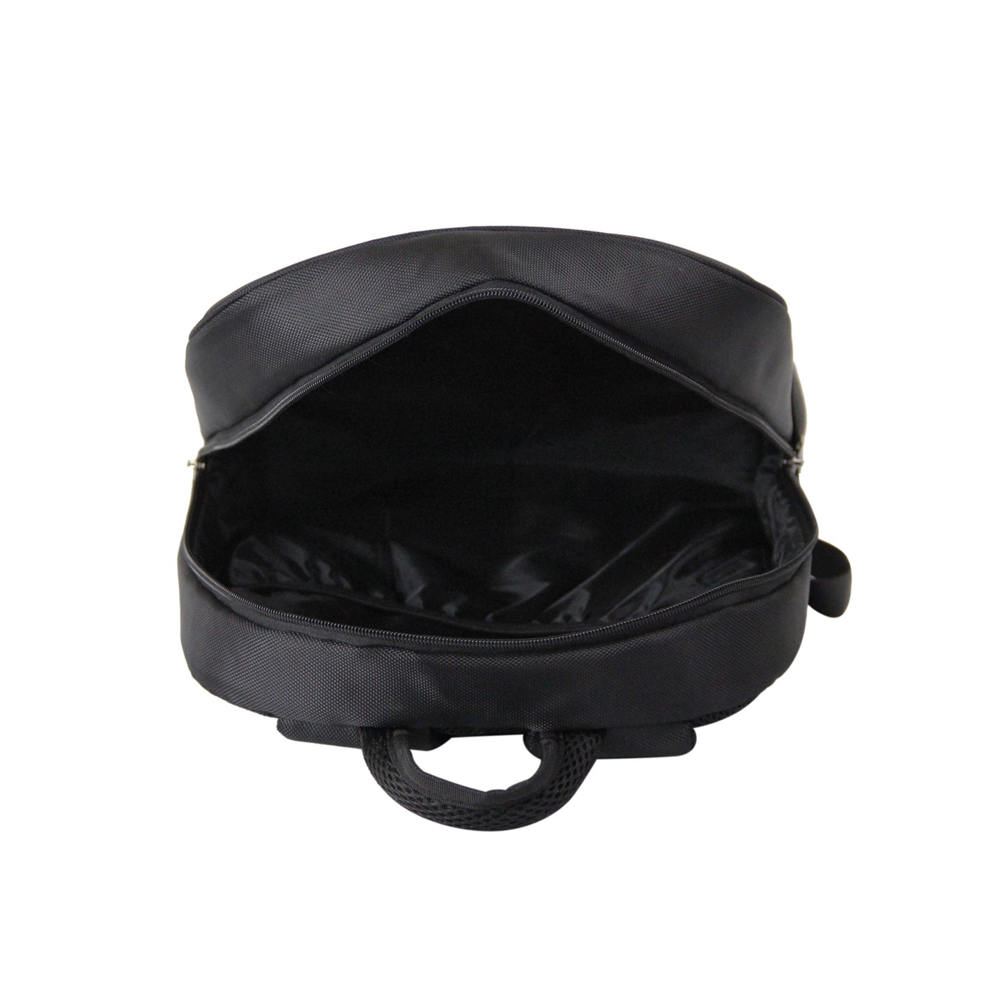 Black Polyester Regular Backpack