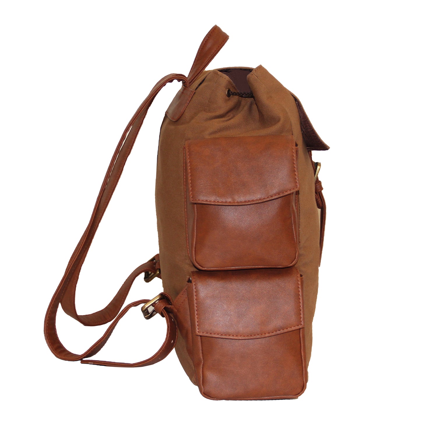 Brown Canvas Backpack