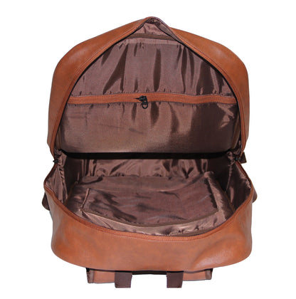 Brown Faux Leather Day Pack