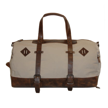 Canvas & Leather Duffle Bag