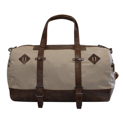 Canvas & Leather Duffle Bag