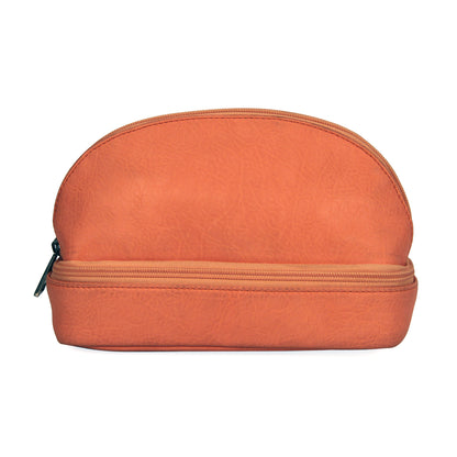 Peach Faux Leather Cosmetic Kit