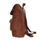 Dark Brown Faux Leather Backpack