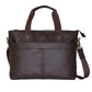 Dark Brown Faux Leather Messenger