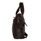 Dark Brown Faux Leather Messenger