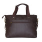 Dark Brown Faux Leather Messenger