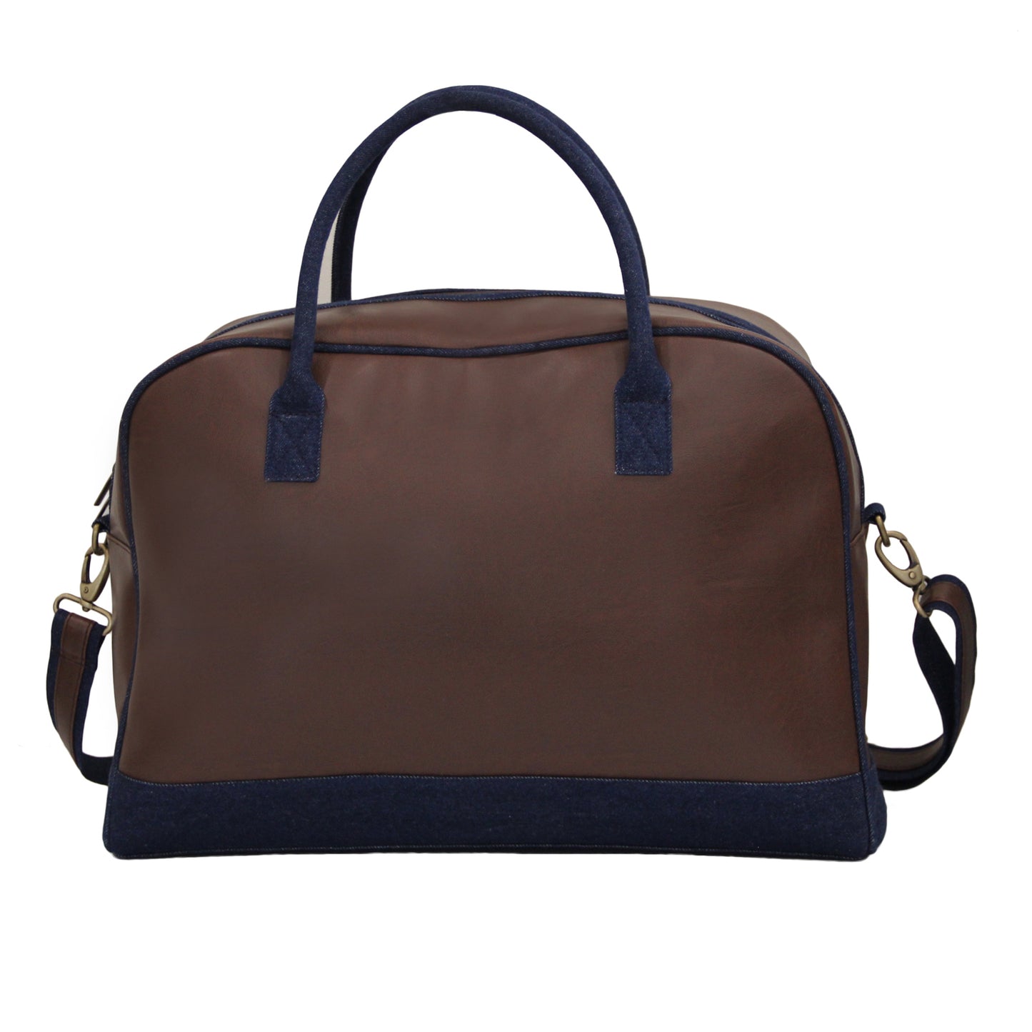 Denim & Faux Leather Weekender