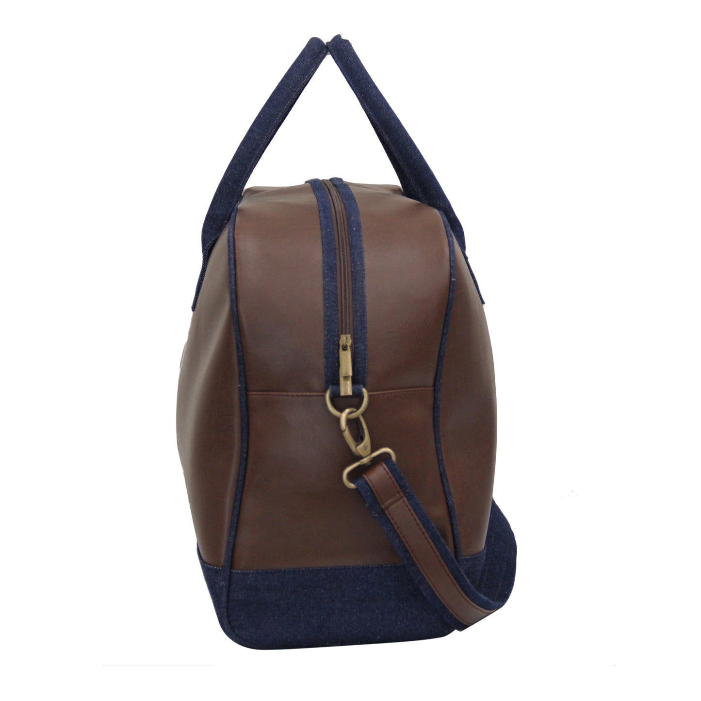 Denim & Faux Leather Weekender