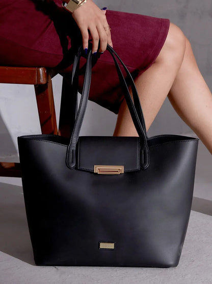 Ella Everyday Essential Black Tote Bag