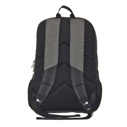 Grey Melange Polyester Backpack