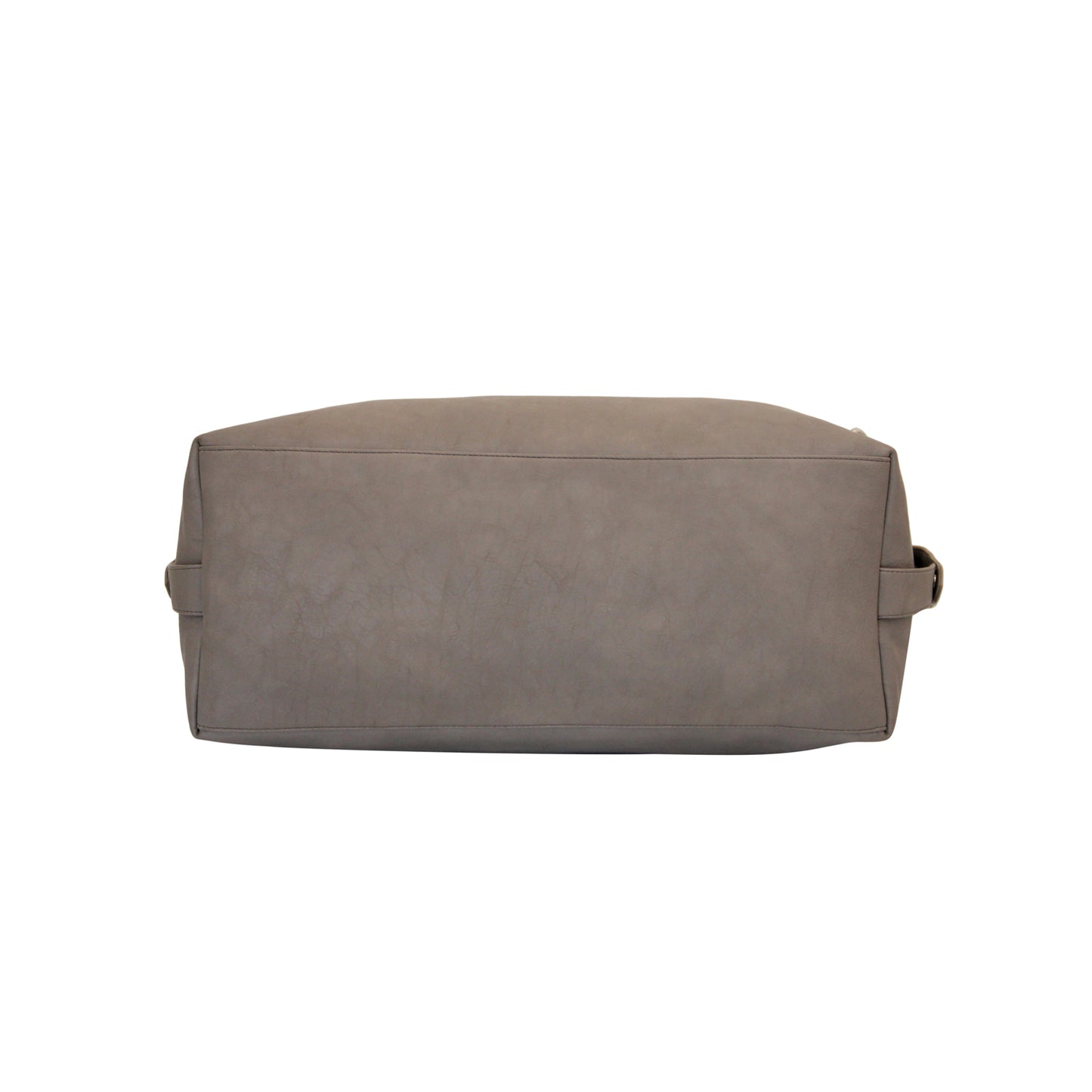 Grey Faux Leather Duffle