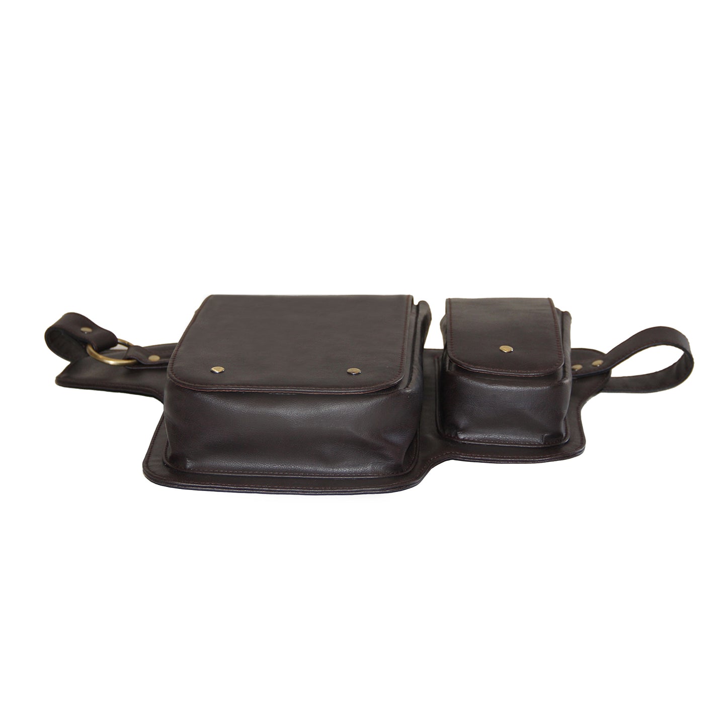 Brown Faux Leather Waist Bag