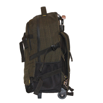 Military Green Flyknit Backpack with Trolley