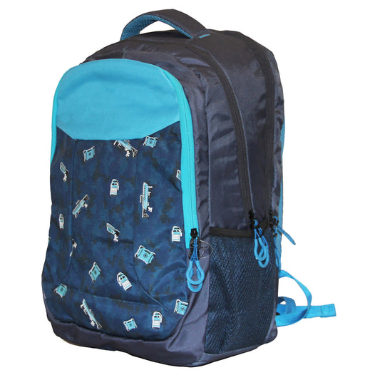 Navy Blue Spacious School Backpack