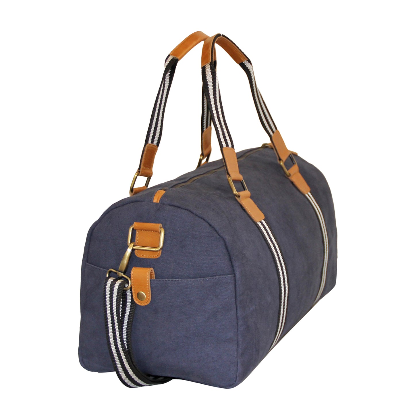 Navy Cotton Canvas Weekender