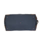 Navy Polyester & Leather Duffle