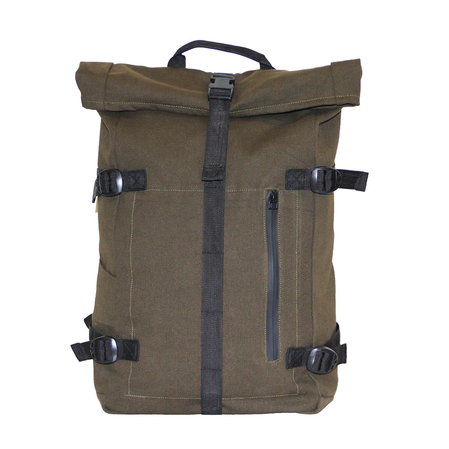 Olive Green Roll Top Backpack – creaworldwide