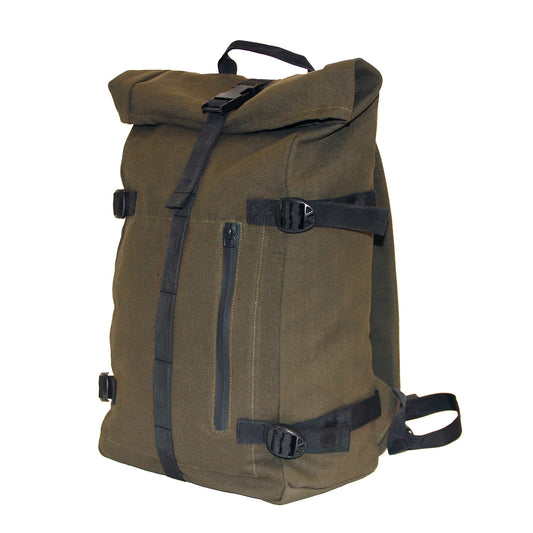 Olive Green Roll Top Backpack