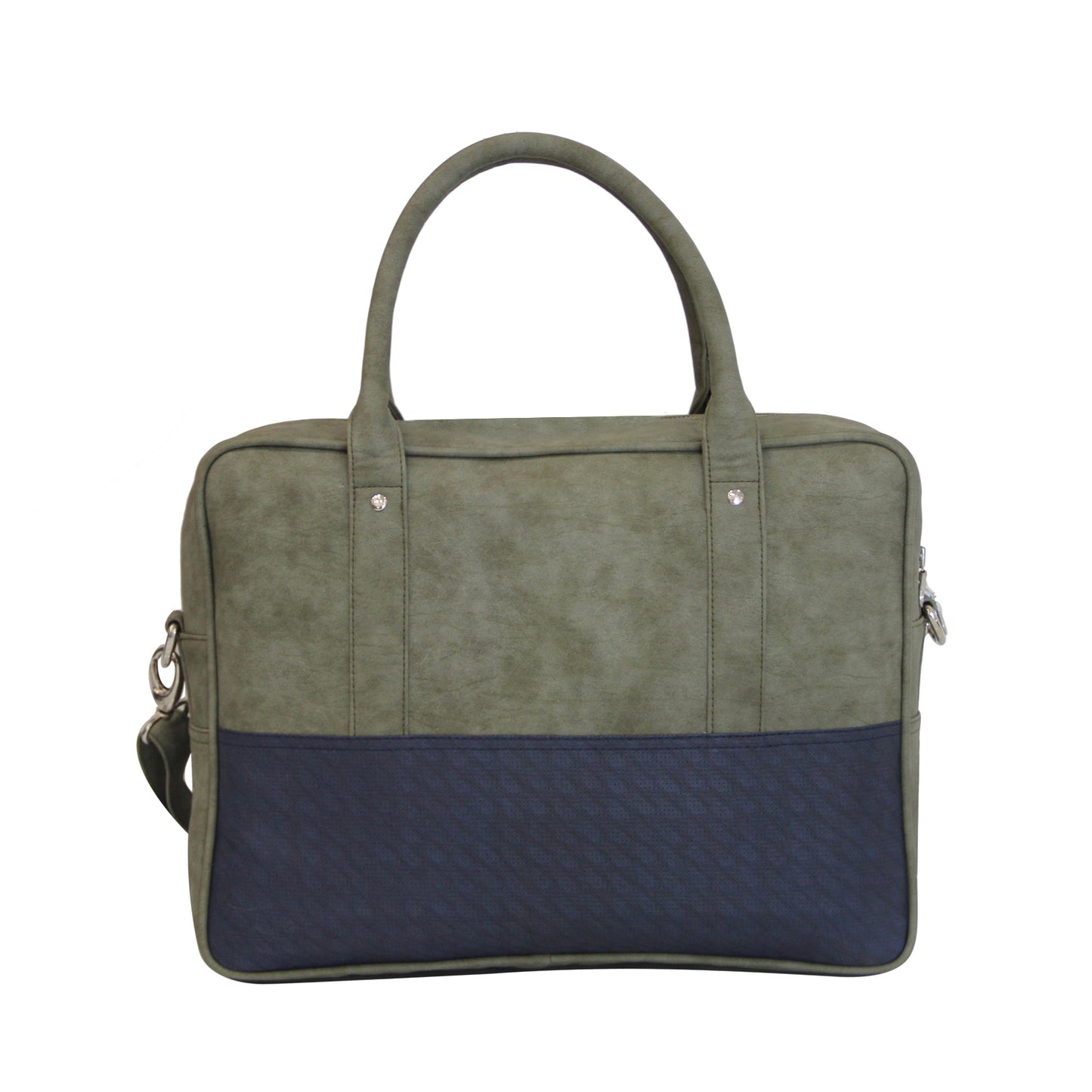 Olive Green & Blue Laptop Bag