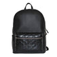 Quilted Black PU Backpack