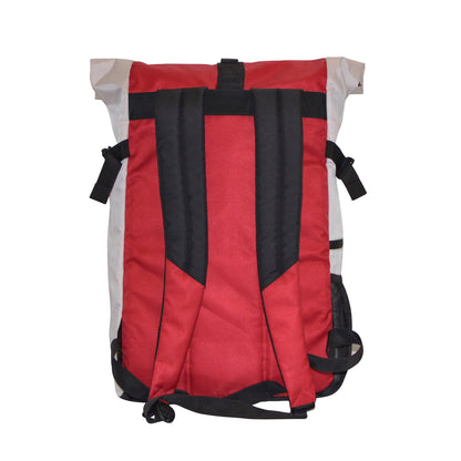 Red-White Roll Top Bag