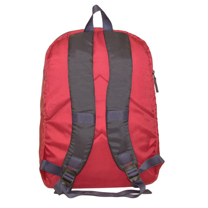 Red & Navy Polyester Backpack