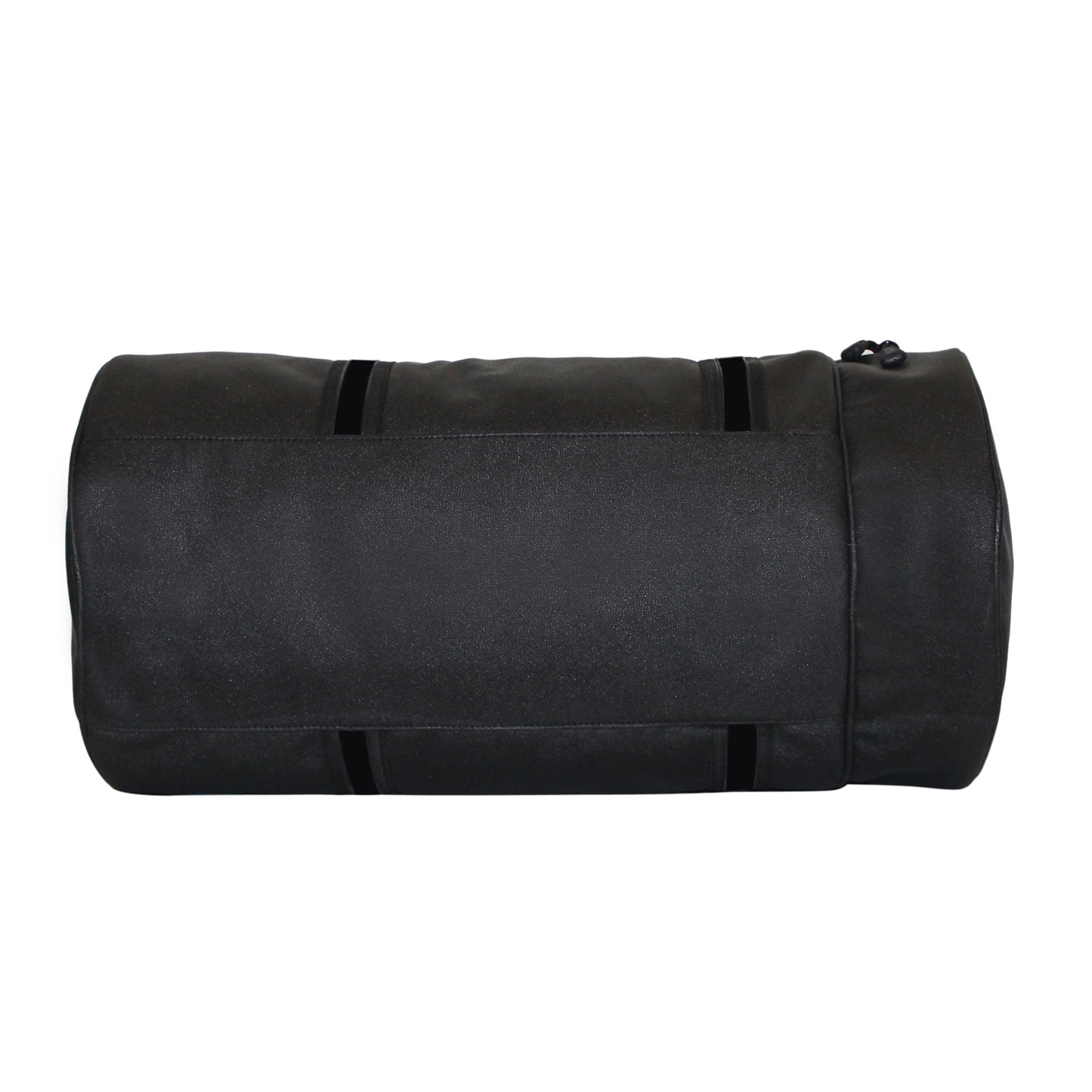 Stylish All Black Faux Leather Duffle