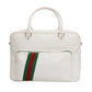 White Faux Leather Duffle