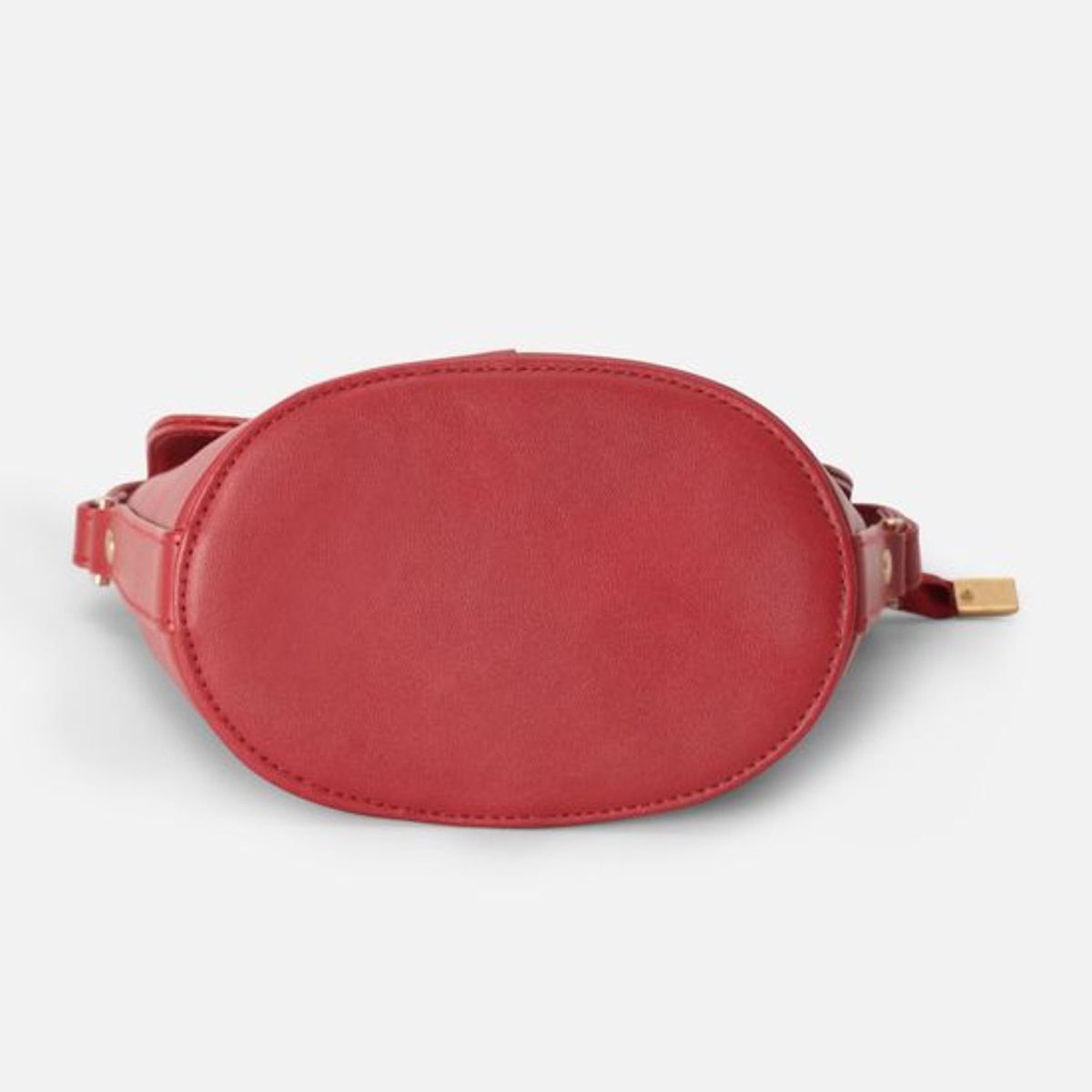 Bold Red Faux Leather Sling Bag